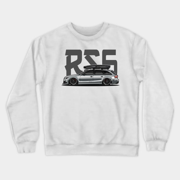 RS6 Avant - Touring Mode (White) Crewneck Sweatshirt by Jiooji Project